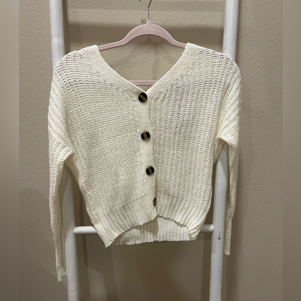 Sincerely Jules White Knit Sweater NWT